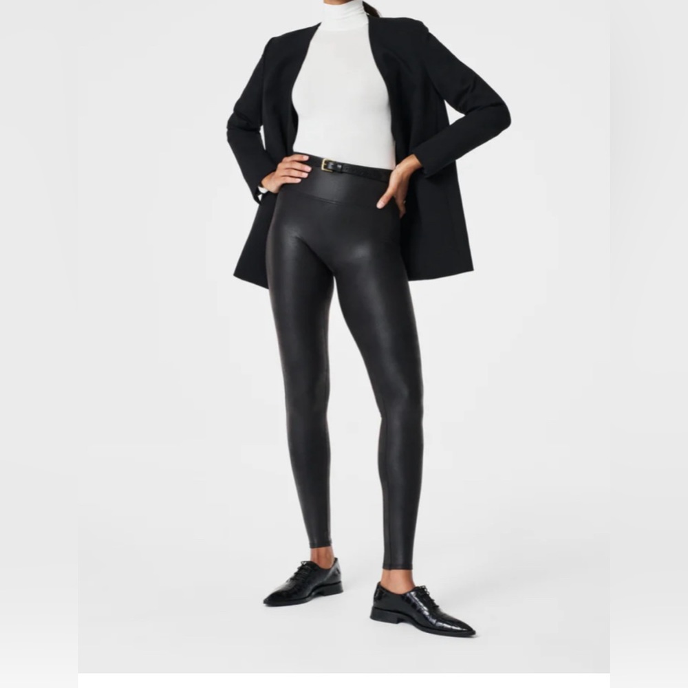 SPANX FAUX LEATHER LEGGINGS